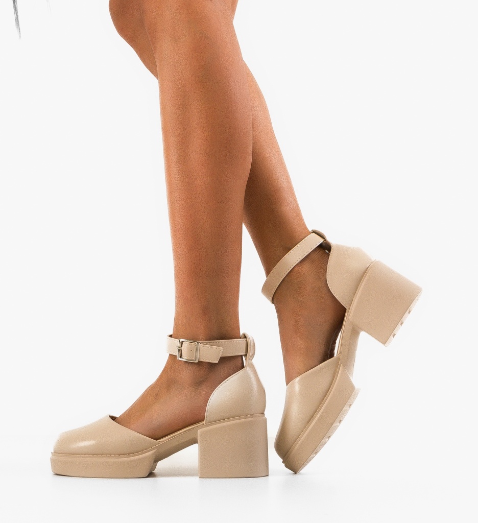 Pantofi Casual Dama Sauron Bej | Confort Zilnic - imagine 2