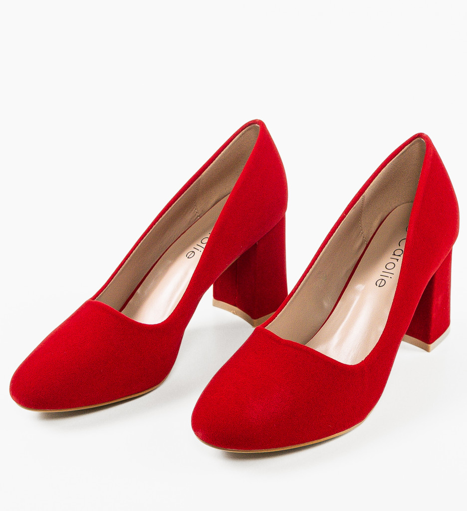 Pantofi Dama Rosii cu Toc - Stil & Eleganță - imagine 6