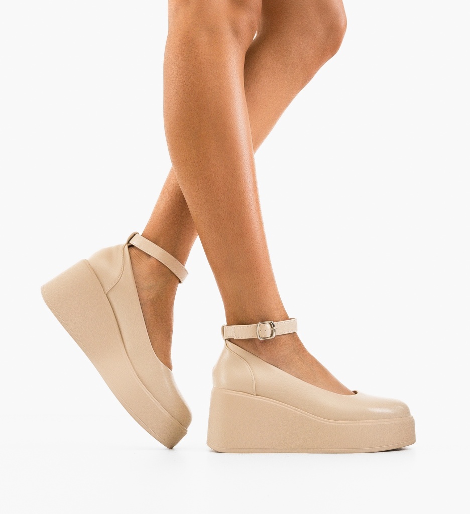 Pantofi Casual Shelob Bej Dama Confort