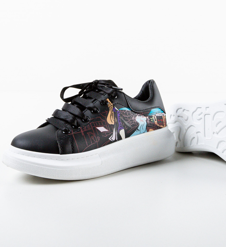 Sneakers Dama Loinli Negri - Stil si Confort - imagine 5