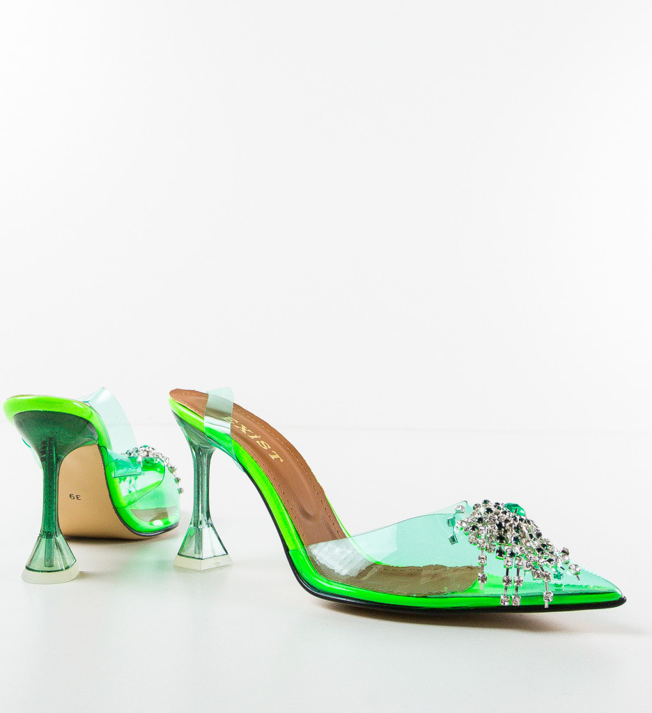 Pantofi Dama Verzi cu Toc - Eleganță Urbană - imagine 8