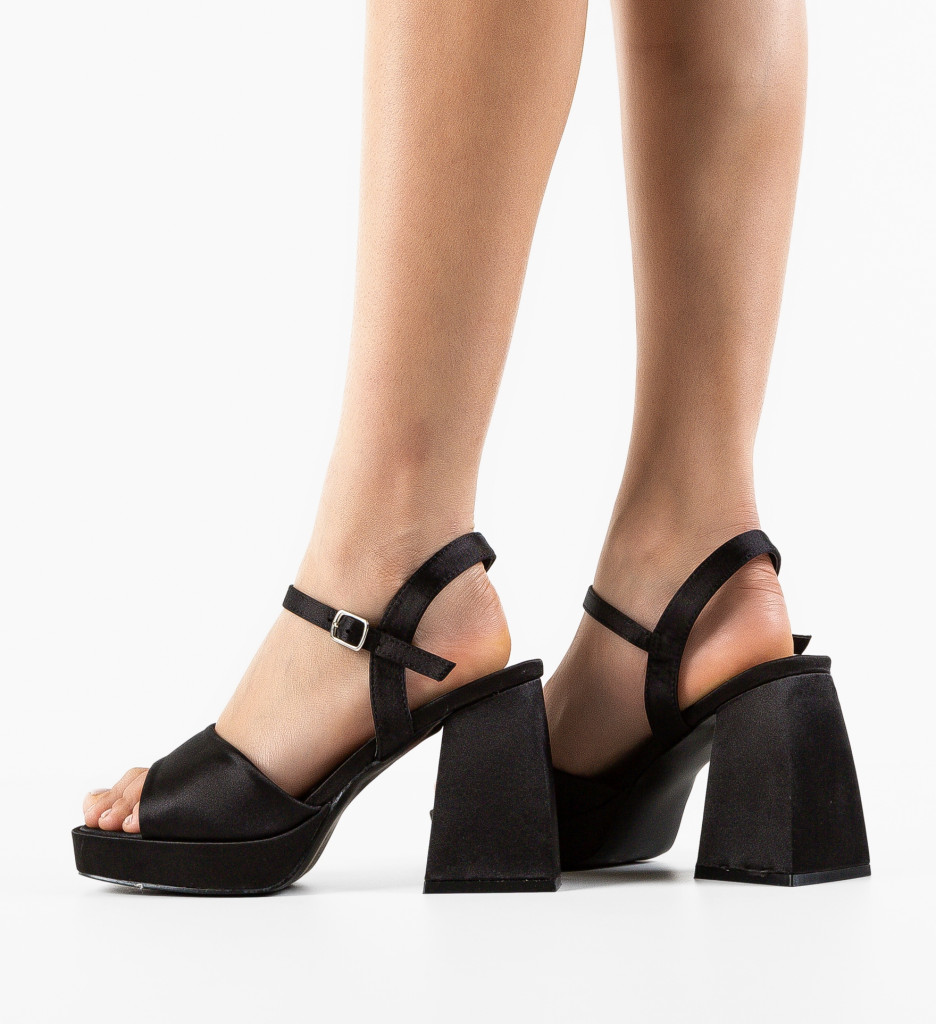 Sandale Josep Negre cu Toc | Eleganță Maximă - imagine 4