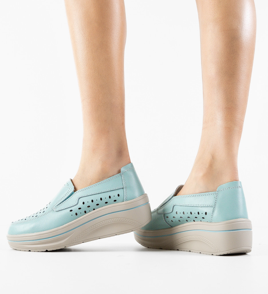 Pantofi Casual Albastri Olifram - imagine 4
