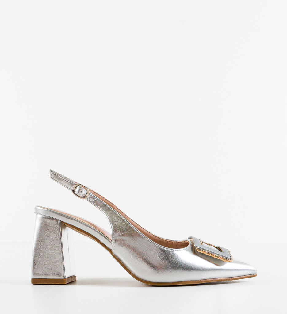 Pantofi Gentalya Argintii - Eleganță și Stil - imagine 4