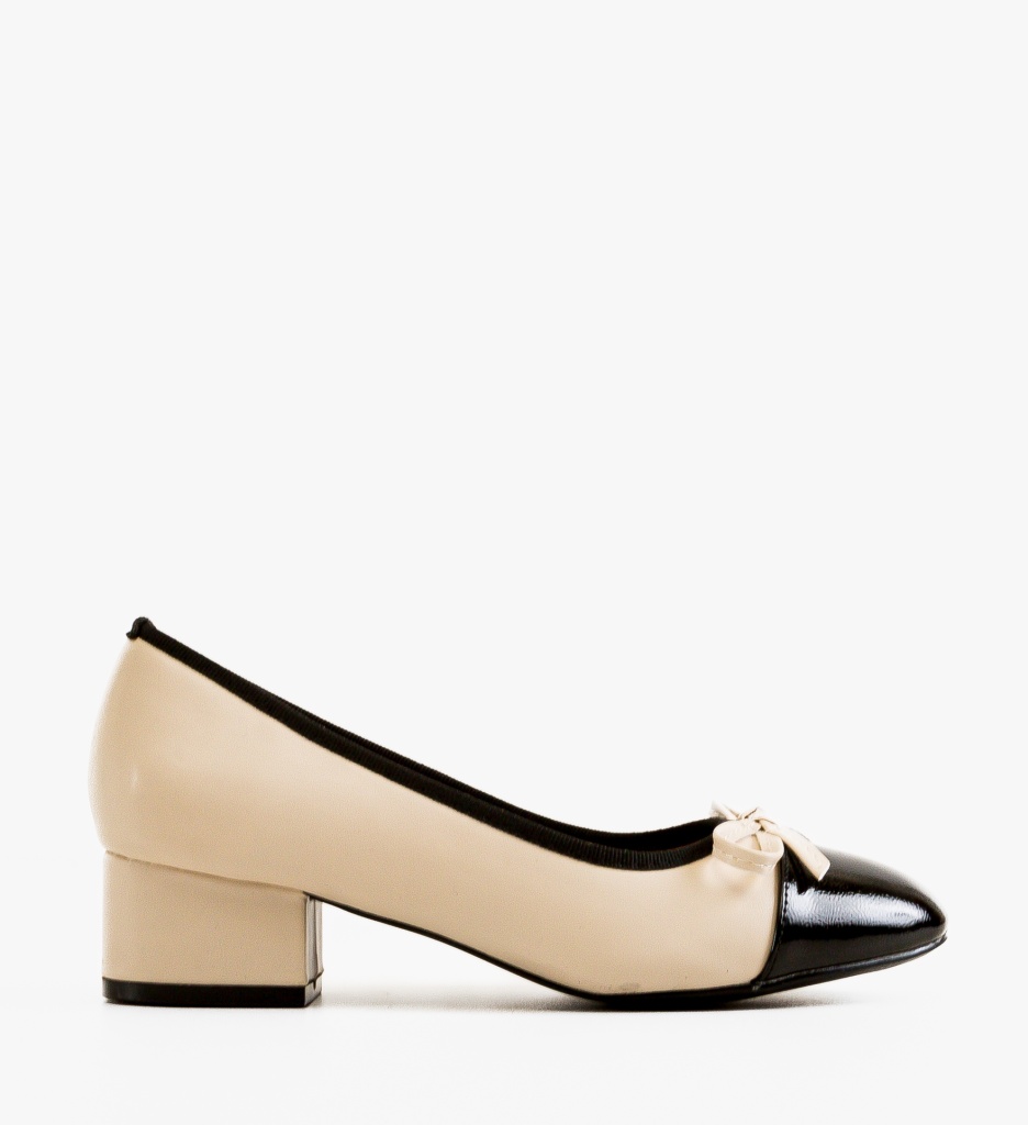 Pantofi Onar Bej Eleganți cu Toc - Stil Refined - imagine 4