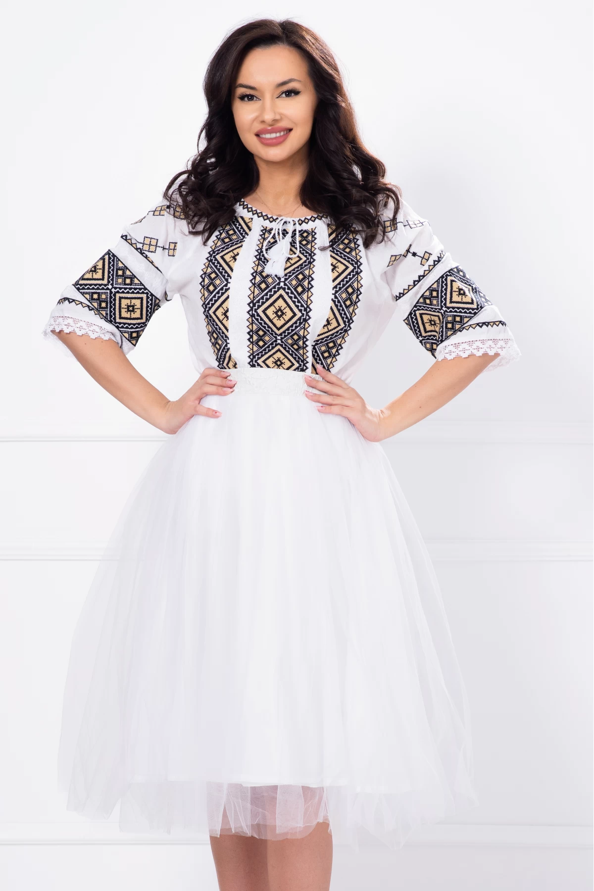 Fusta Tulle Midi Legendaria - Eleganță Pură