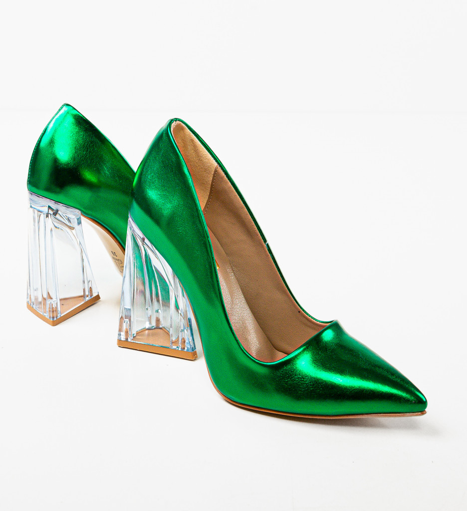 Pantofi cu Toc Verzi Samplia | Eleganță Modernă