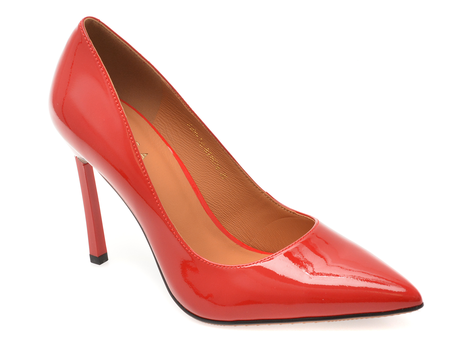 Pantofi Epica Rosii Eleganti | Piele Lacuita - imagine 2