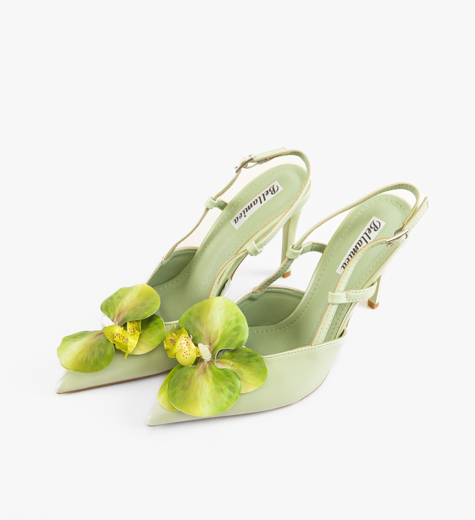 Pantofi cu toc Ishaq Verzi - Eleganță și Stil - imagine 3