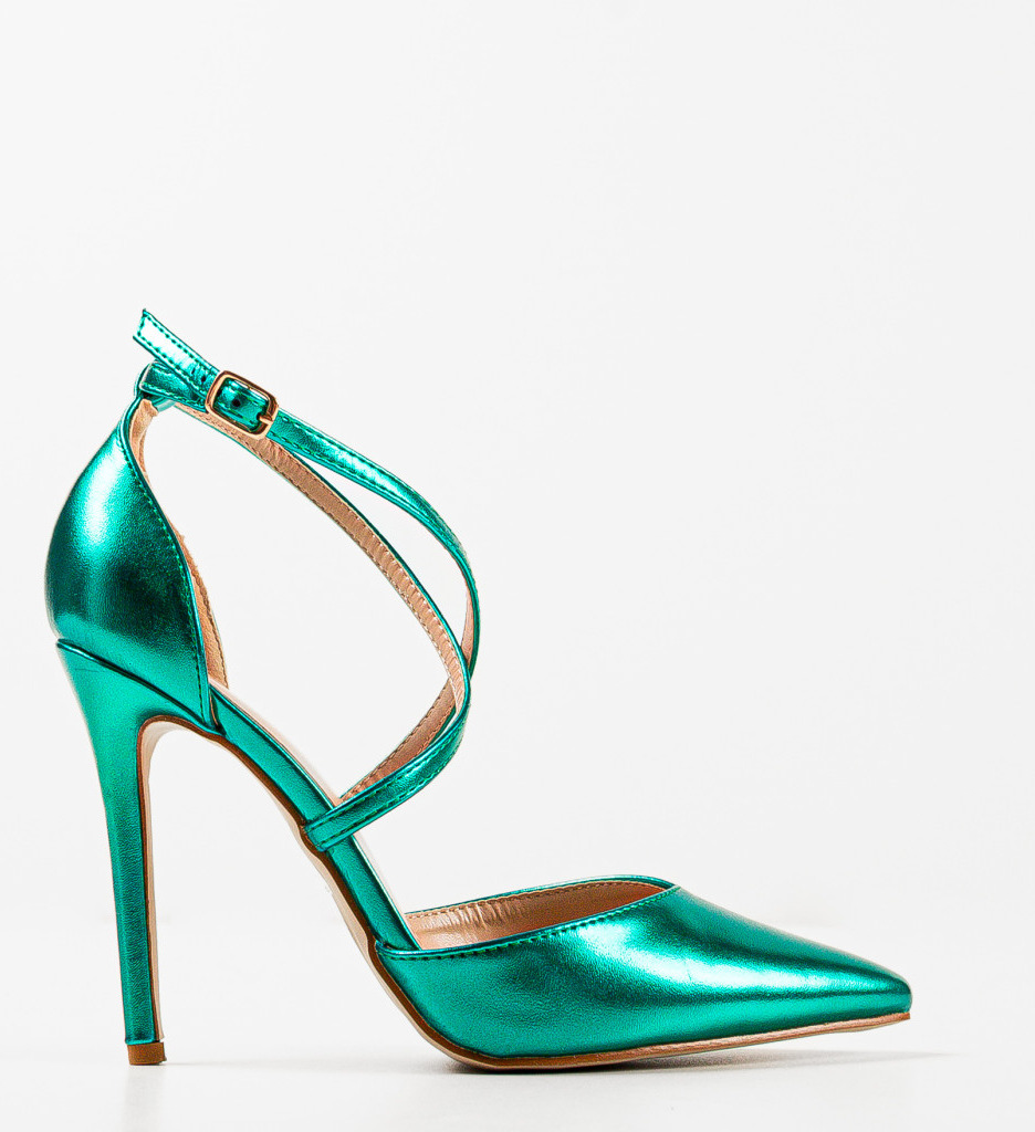 Pantofi cu toc Arpat Verzi - Eleganță și Stil - imagine 4