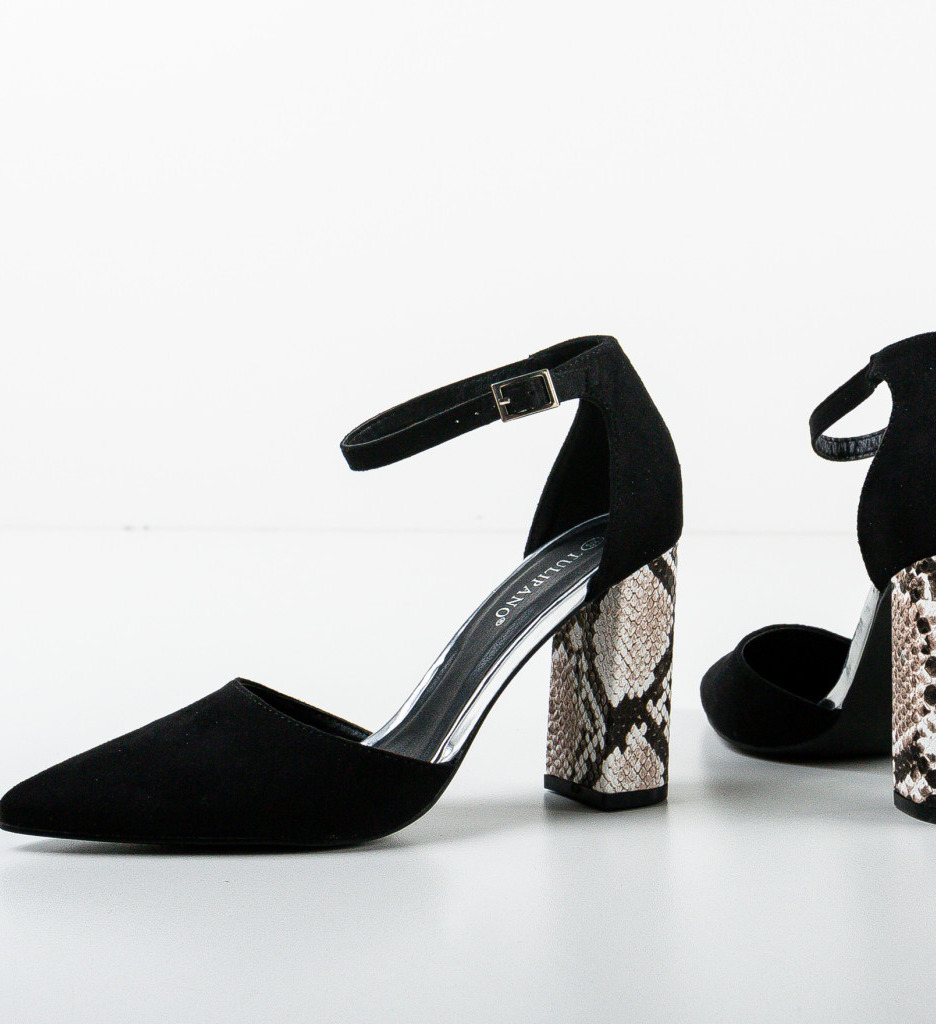Pantofi Oliver Negri Eleganți cu Toc - imagine 6