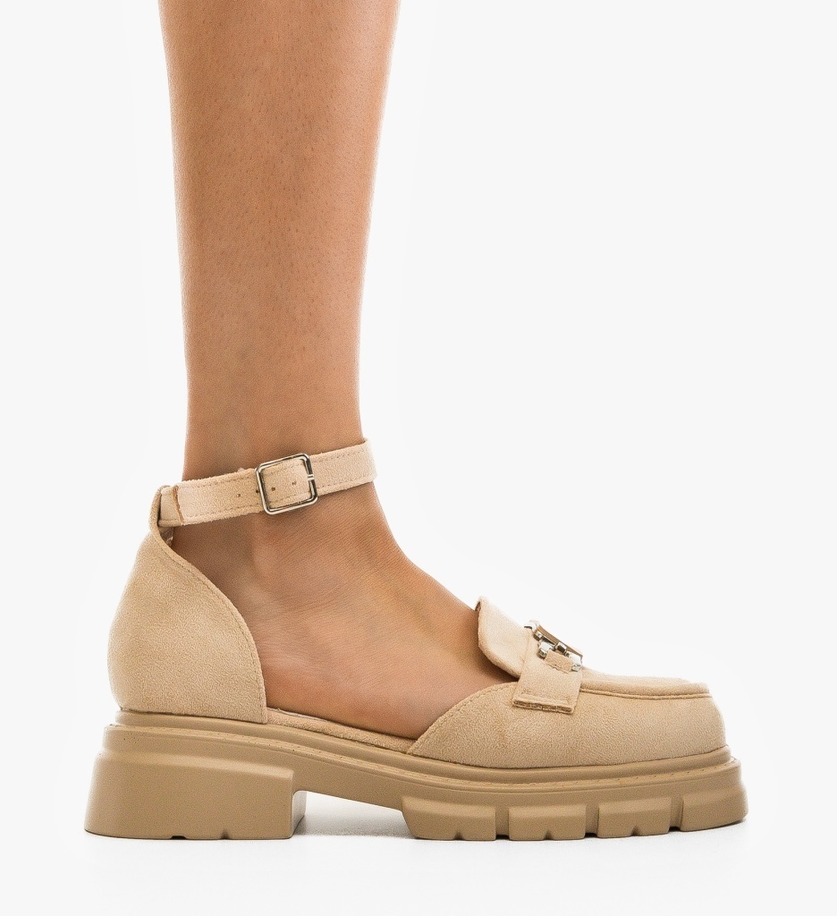 Pantofi Casual Juliet Bej Eleganți - imagine 6
