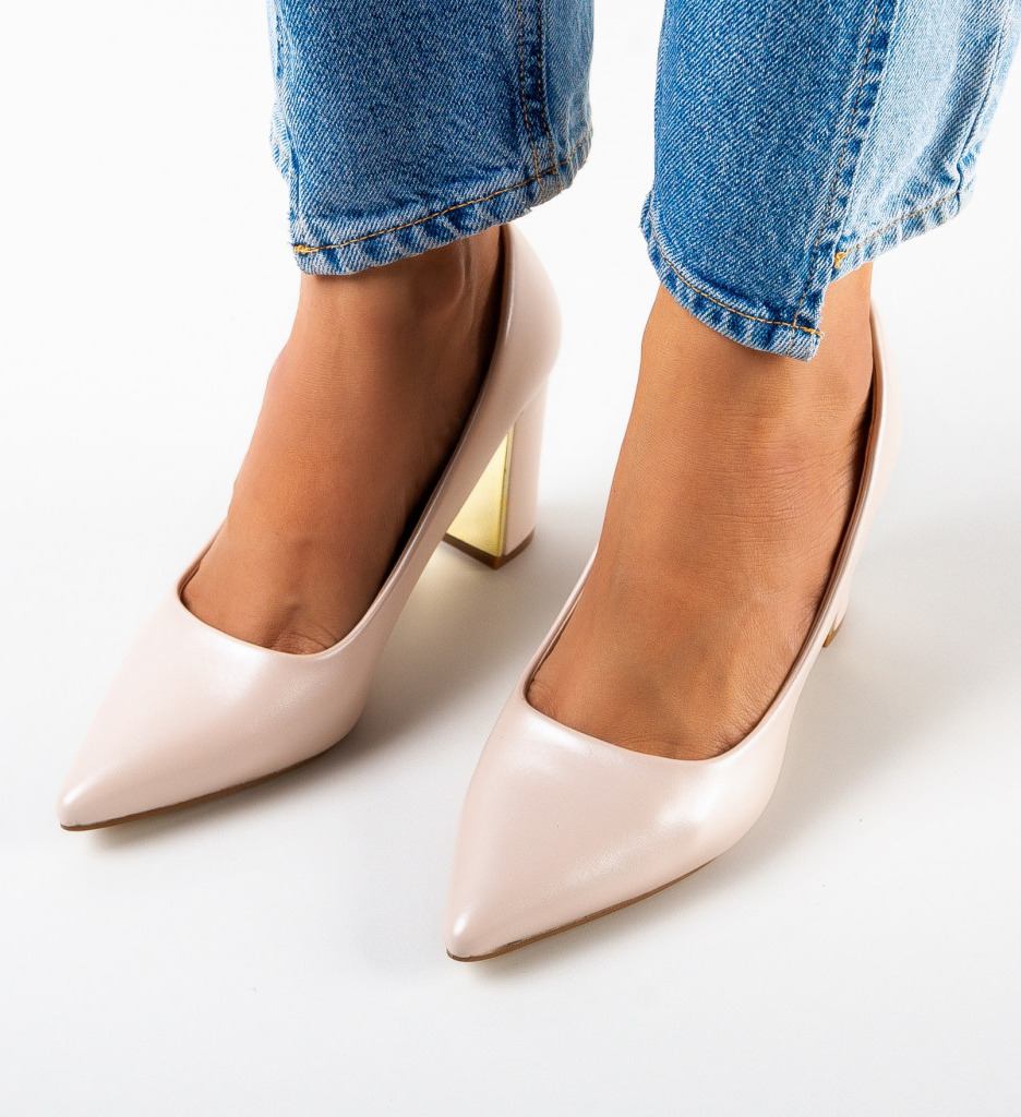 Pantofi Sherman Nude - Eleganță și Stil - imagine 4