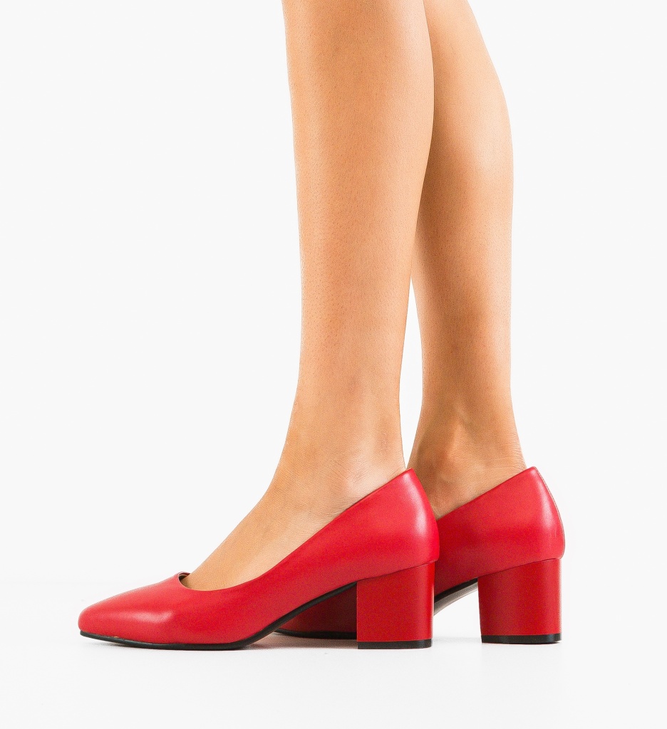 Pantofi Perkins Rosii - Eleganță și Stil - imagine 2