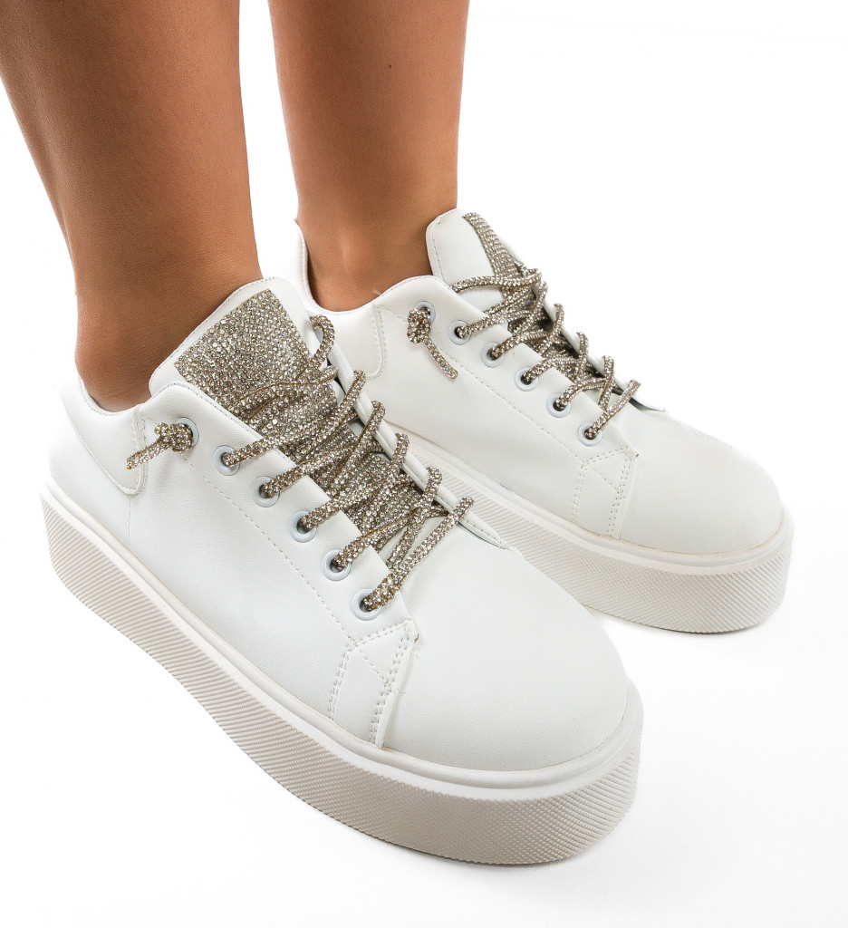 Sneakers Dama Laro Albi | Confort și Stil - imagine 3