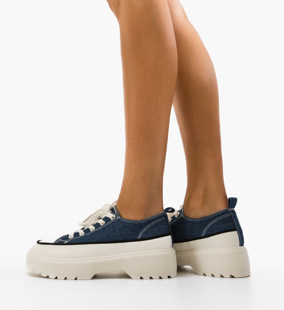 Pantofi Sport Lin Albastri - Confort și Stil - imagine 3