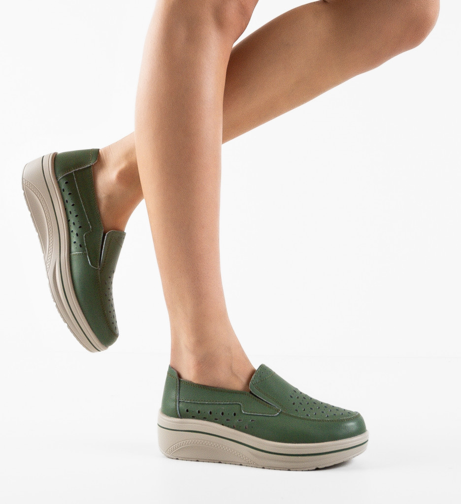 Pantofi Olifram Verzi - Confort Casual Premium - imagine 3