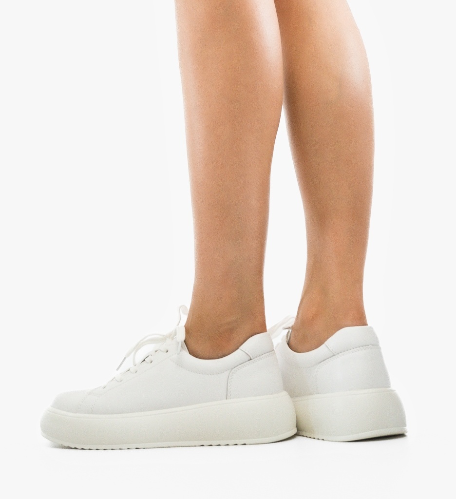 Pantofi Casual Floray Albi - Confort și Stil