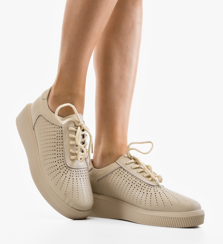 Pantofi Casual Lehe Bej – Confort și Stil - imagine 3