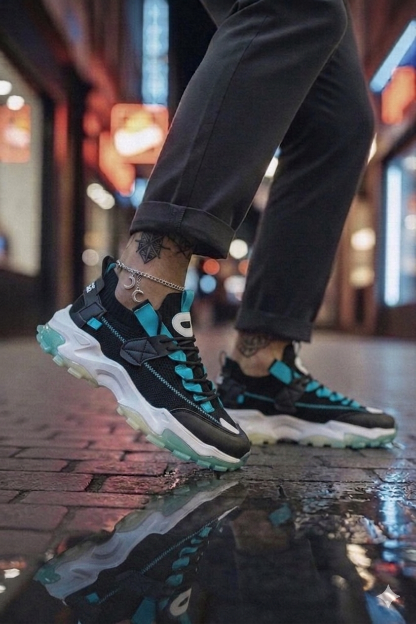 Adidasi Barbati Negri Confortabili si Stilati - imagine 2