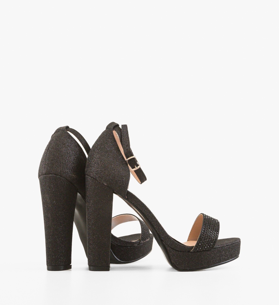 Sandale Toc Zakaria Negre | Eleganță și Stil - imagine 3