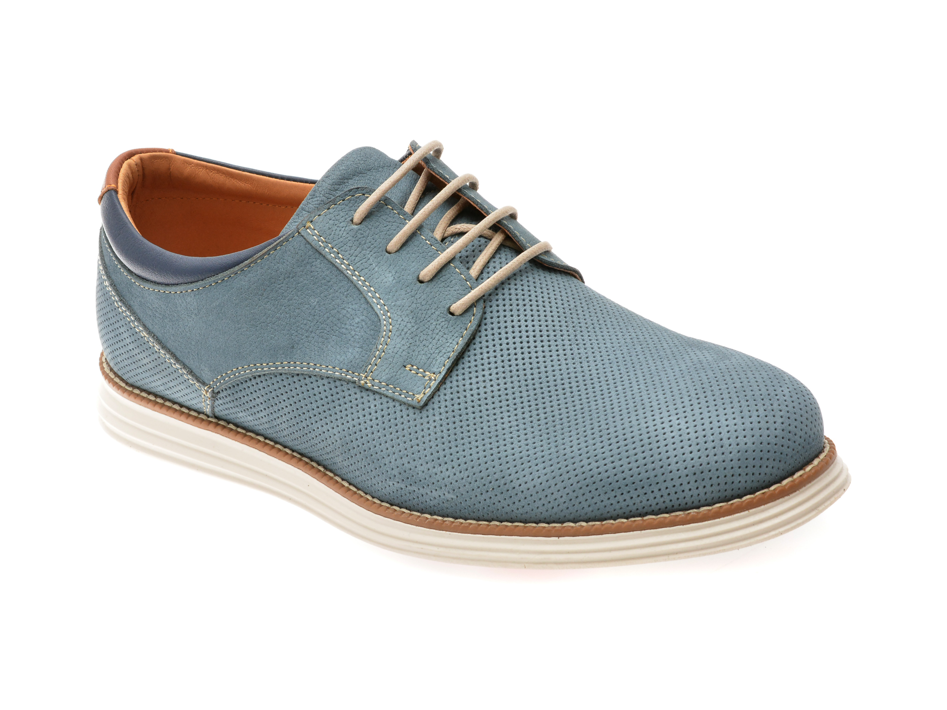 Pantofi OTTER albaștri din nabuc - Confort casual