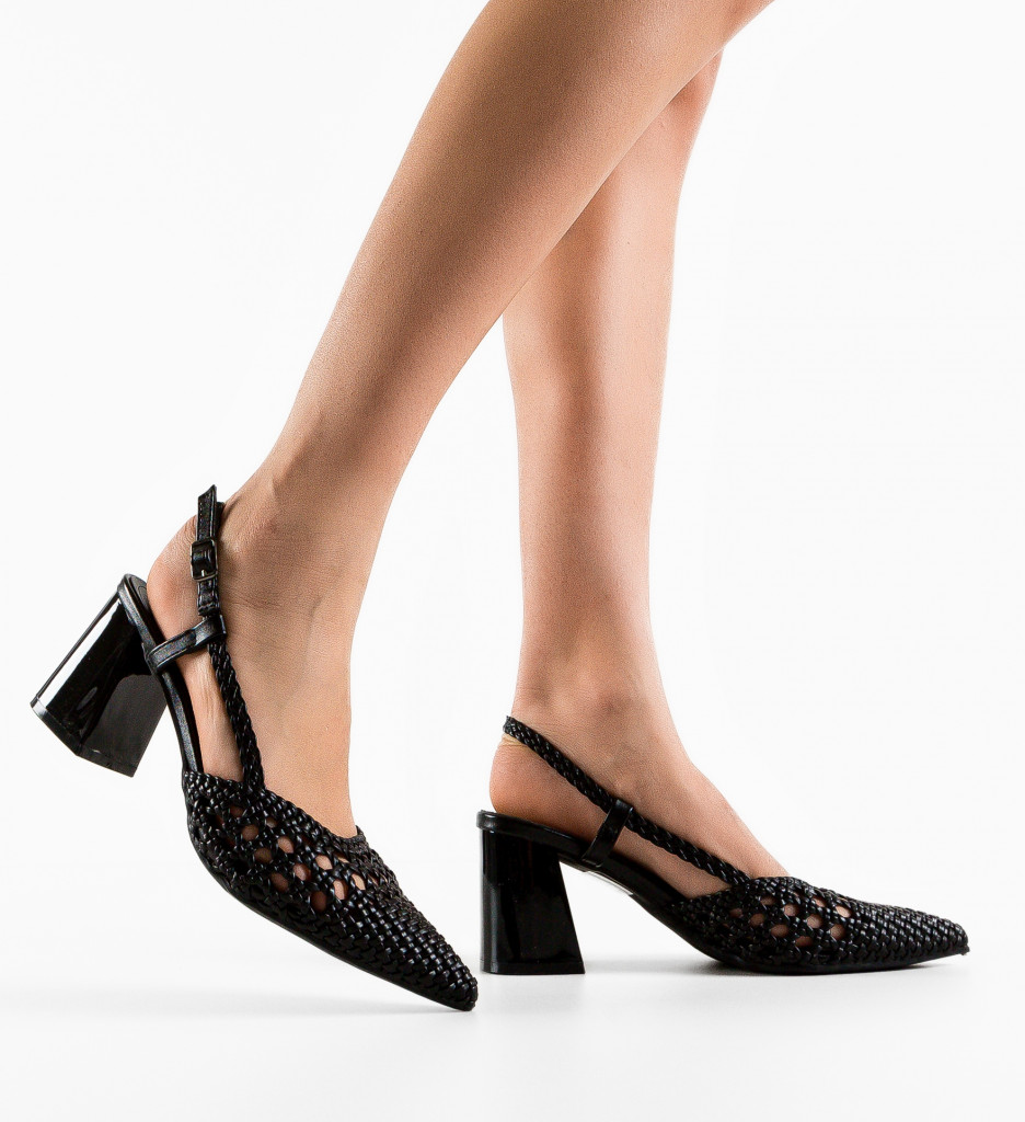 Pantofi Dama Sard Negri | Eleganță și Stil - imagine 2