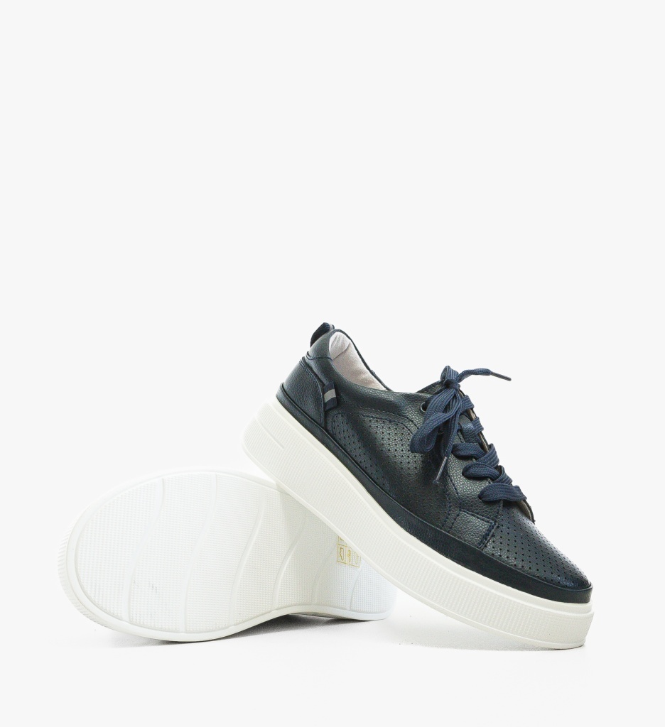 Pantofi Casual Papaye Bleumarin Confortabili - imagine 3