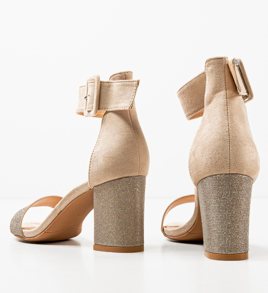 Sandale Shperry Bej Elegante - Toc Confort - imagine 7