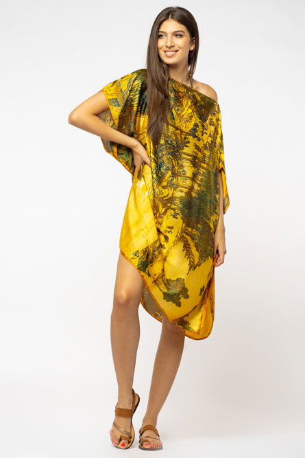 Rochie de Plajă Poncho Shopika | Imprimeu Modern - imagine 1