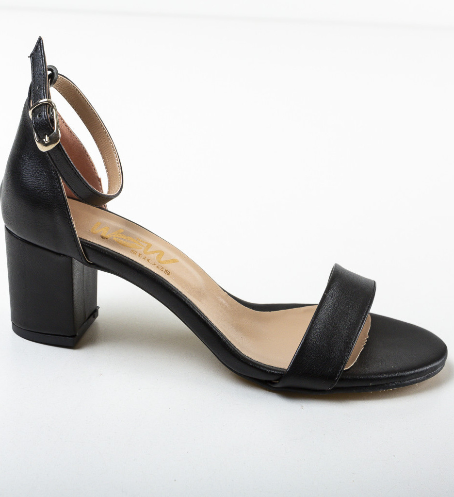 Sandale Alinao Negre | Toc Elegant & Stil Refined - imagine 4