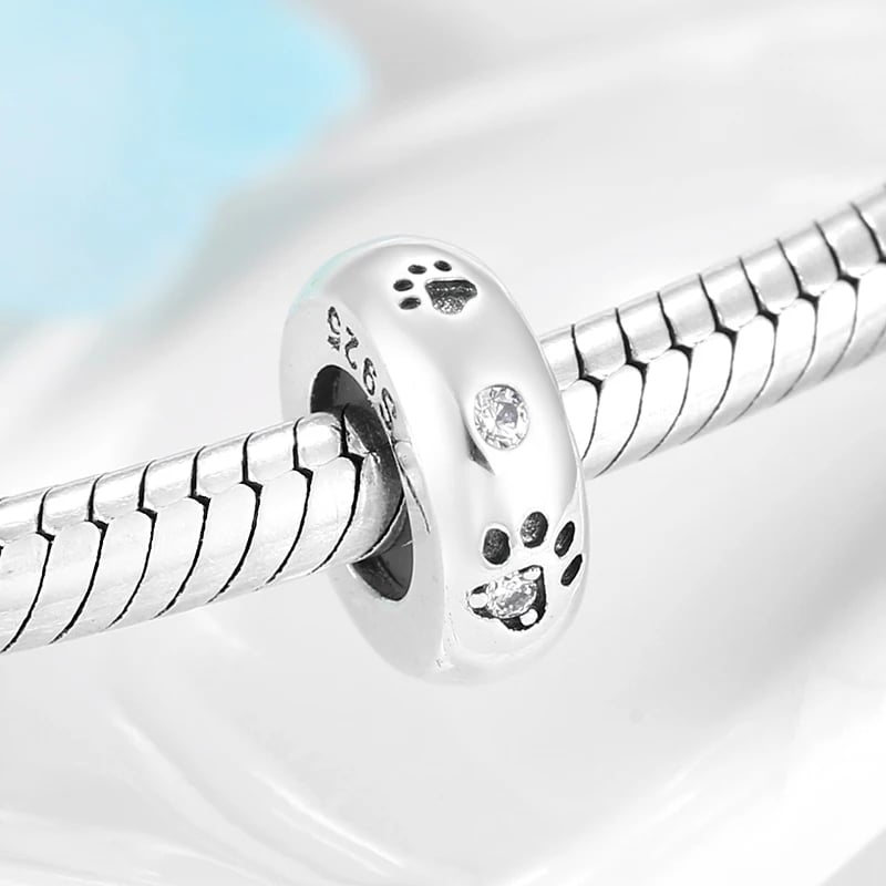 Charm Argint 925 Delis Urme Labute Placat Rodiu - imagine 2