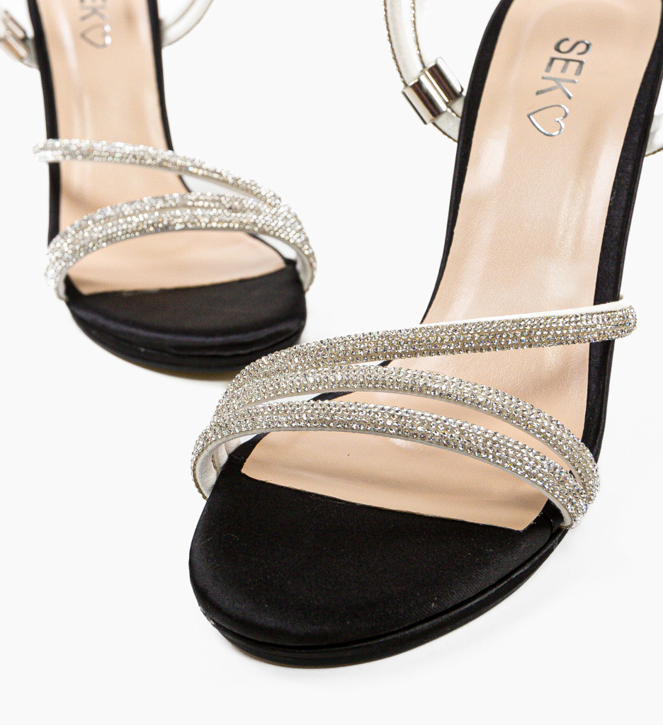 Sandale cu Toc Gynn Negre | Eleganta Asigurata - imagine 8
