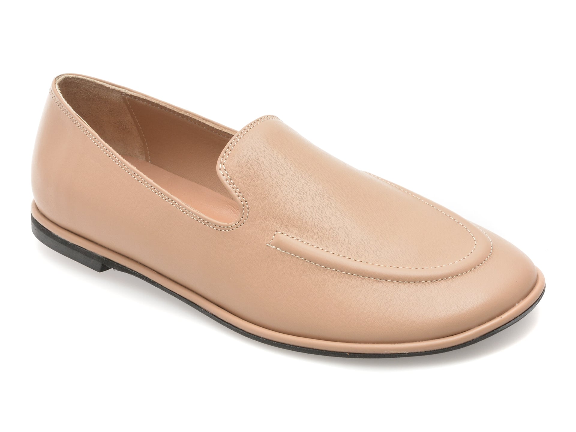 Mocasini Gold Deer Nude din Piele Naturală