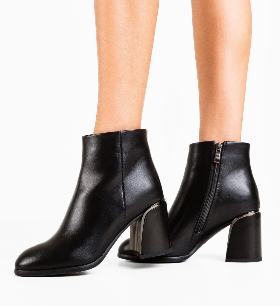 Botine Dama Fadana Negre - Eleganță și Stil - imagine 3