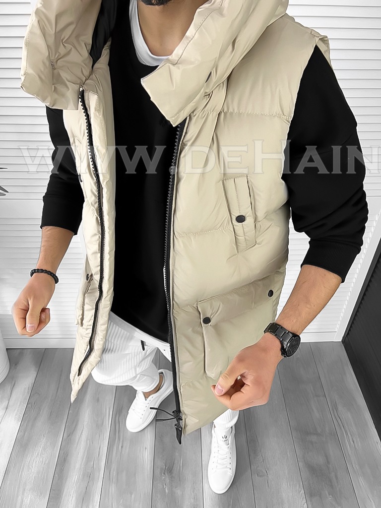 Vesta Barbati Bej Sport Slim Fit 1070