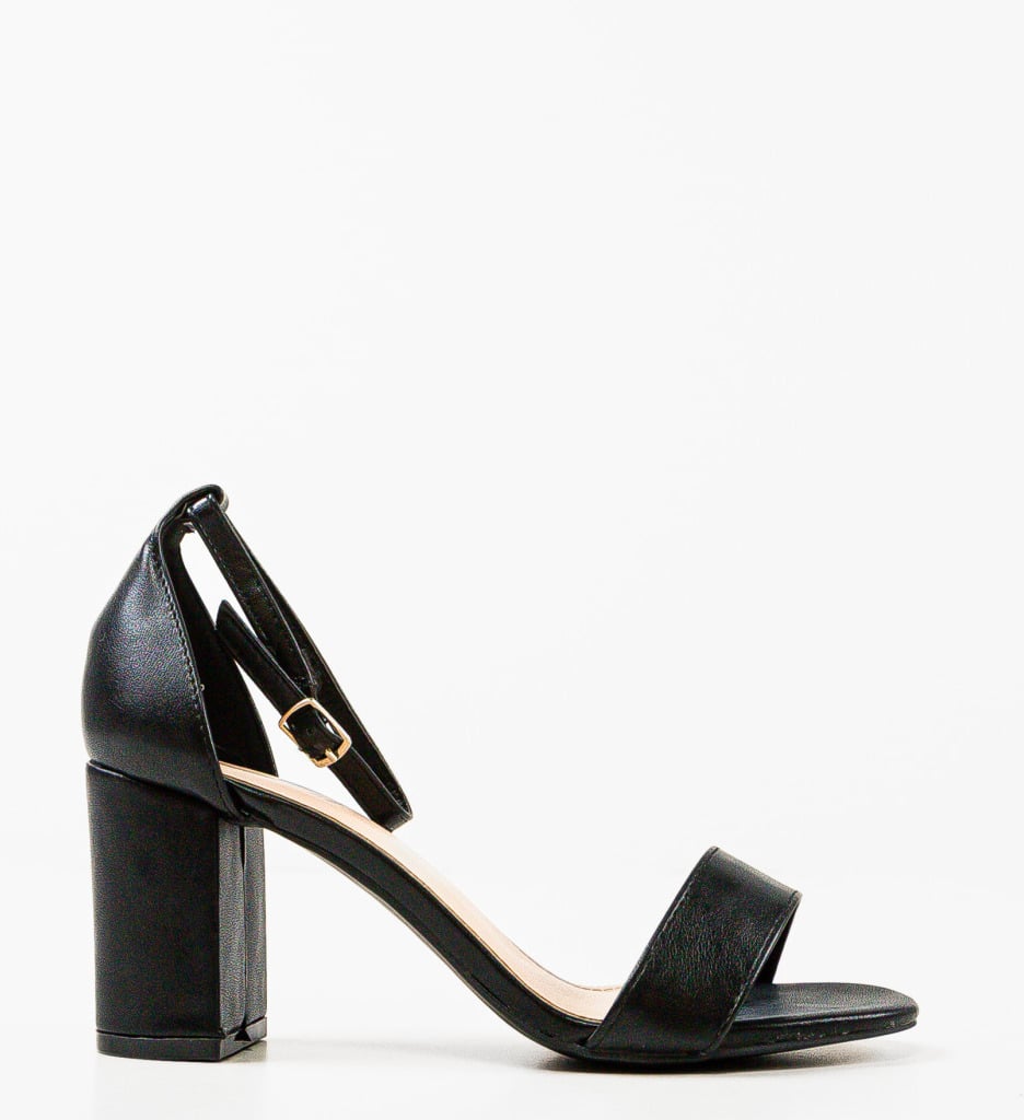 Sandale cu toc Simba Negre | Eleganță și Confort - imagine 4
