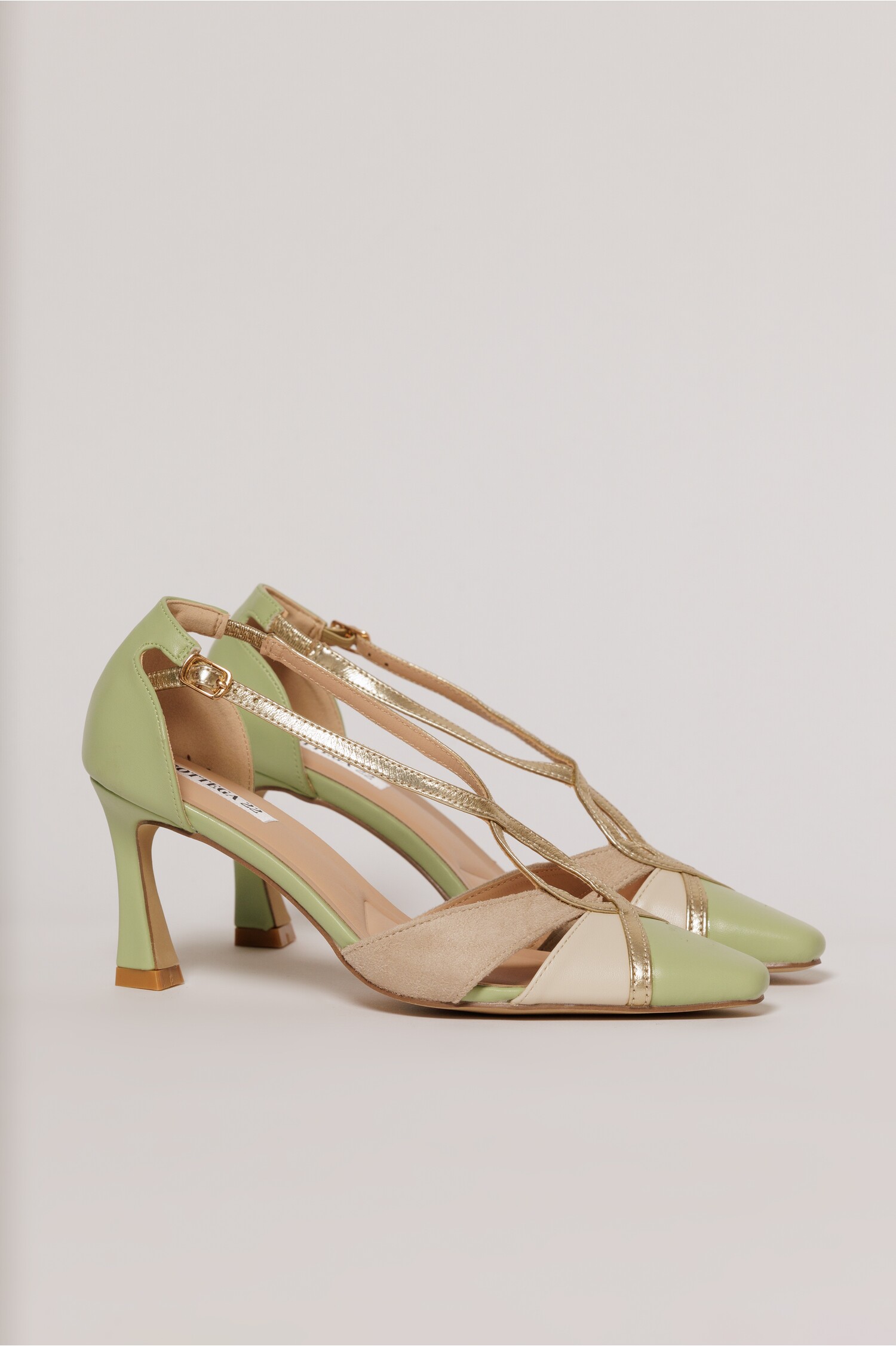 Pantofi Verde Menta Eleganti cu Toc 8 cm