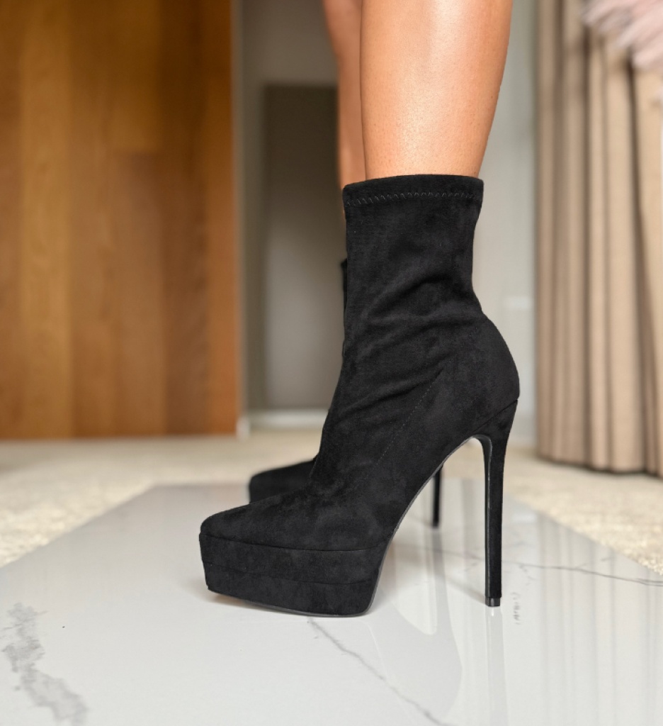 Botine Kazmire Negre Depurtat | Stil & Confort - imagine 2