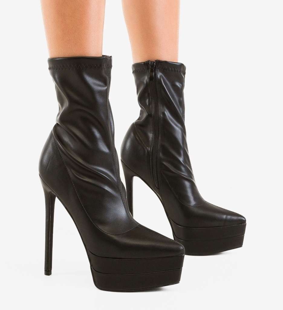 Botine Dama Kazmire Negre - Eleganță și Confort - imagine 5