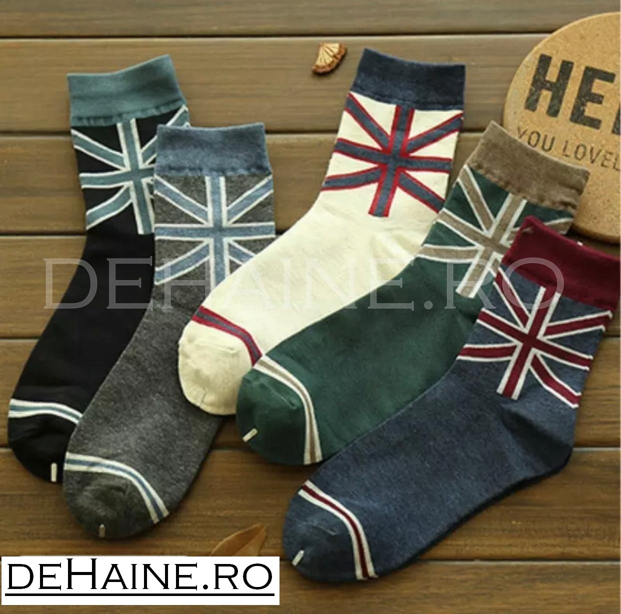 Set 5 Sosete Bărbați Bumbac cu Imprimeu Abstract