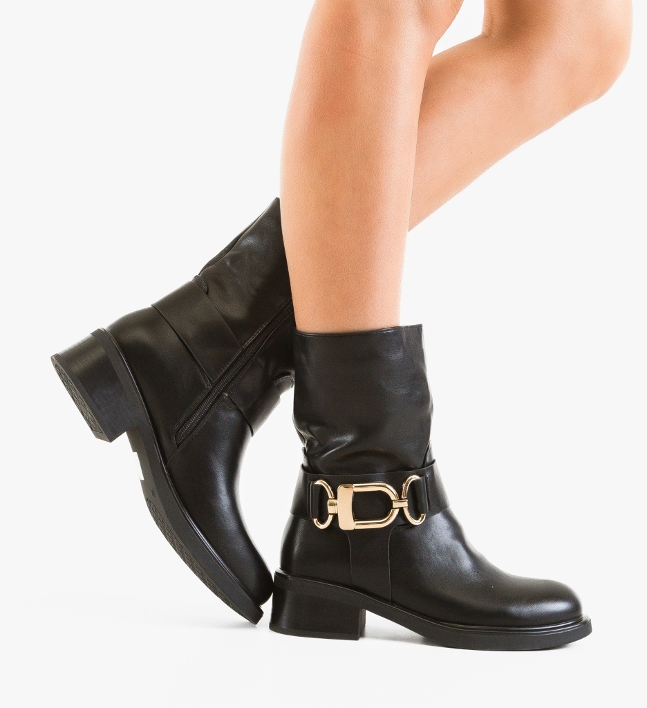 Ghete Dama Barney Negre | Depurtat | Stil și Confort - imagine 5