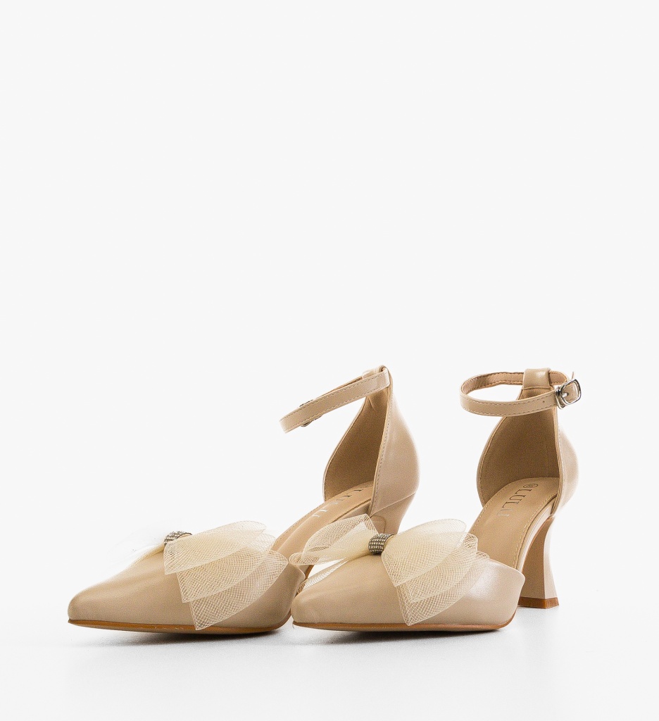 Pantofi Galadriel Bej cu Toc Eleganți - imagine 3