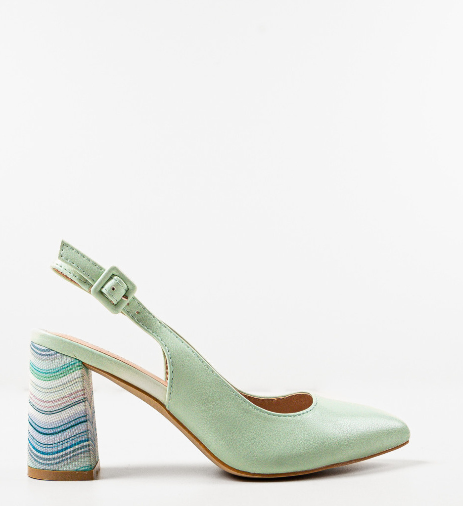 Pantofi cu toc Soka Verzi - Eleganță și Stil - imagine 3