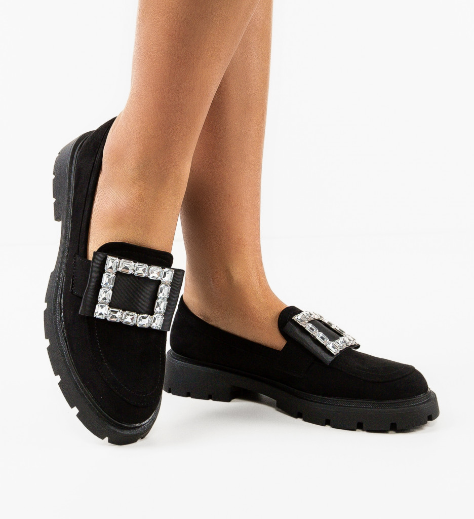 Pantofi Casual Dama Tageb Negri - Confort și Stil - imagine 2