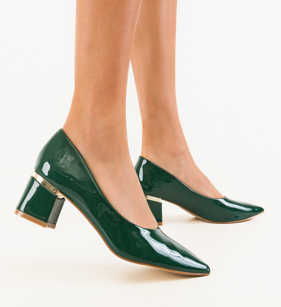 Pantofi Tyrkas Verzi cu Toc | Eleganță Modernă - imagine 2