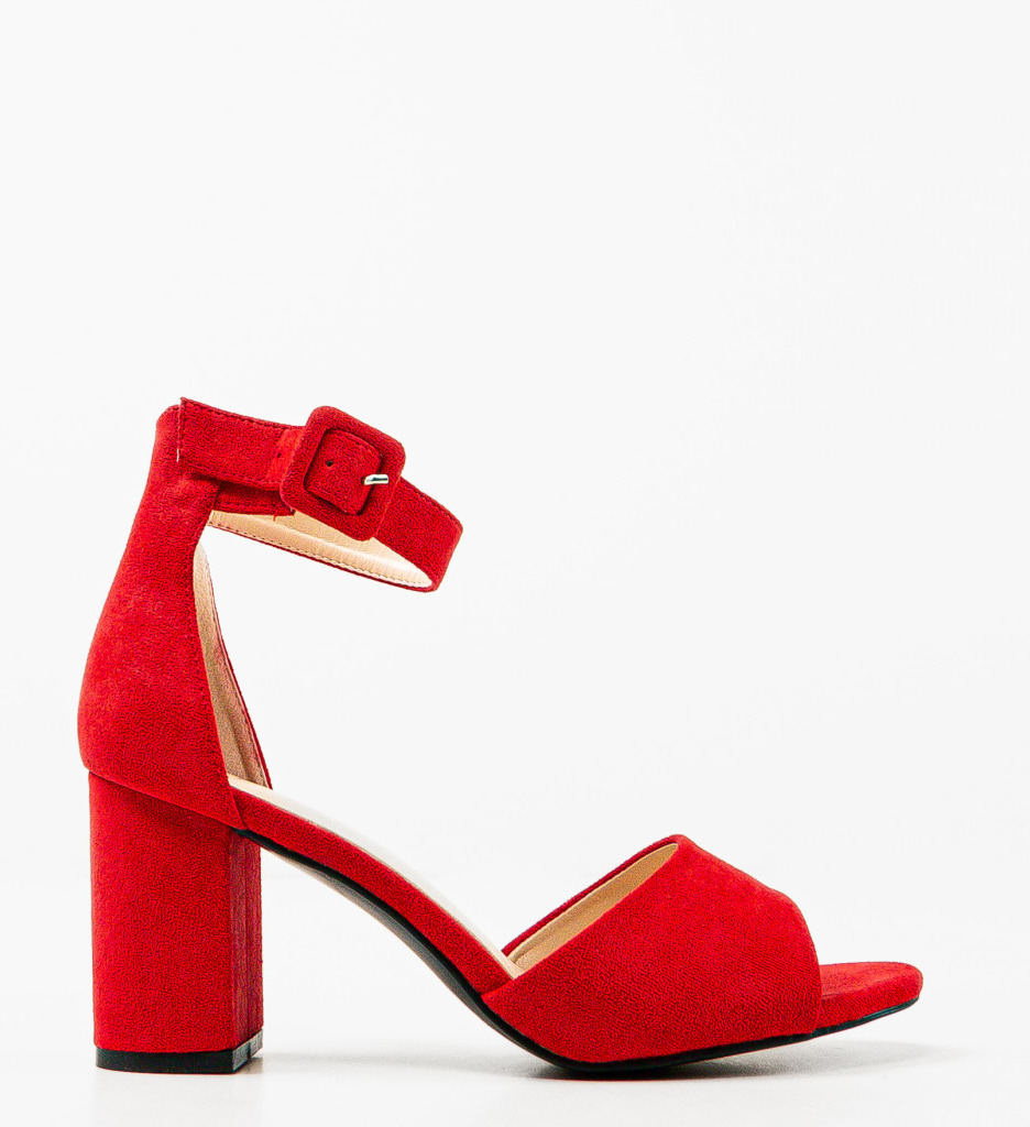 Sandale Portuguese Rosii cu Toc Elegante - imagine 4