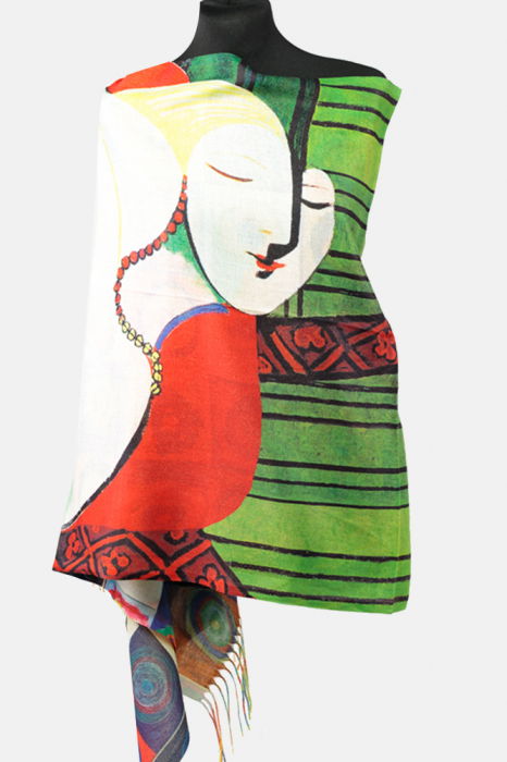 Esarfă Shopika Cashmere Lurex 2 Fețe Picasso - imagine 1