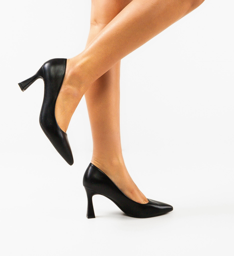 Pantofi Dama Olajyt Negri cu Toc Eleganți - imagine 2