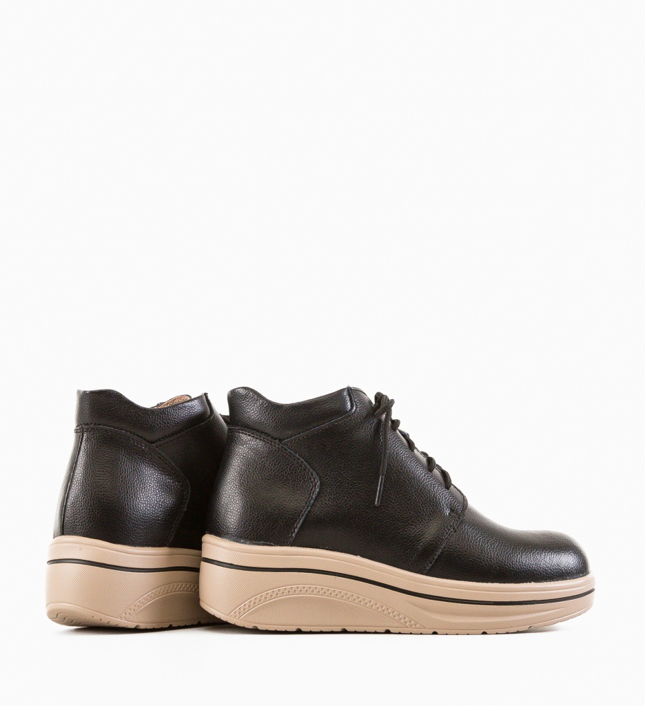 Pantofi Casual Palerma Negri - Confort & Stil - imagine 5